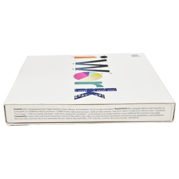Vintage iWork Apple DVD - Version 9.0.3 - Includes Pages Keynote Numbers 2009 - Picture 7 of 11